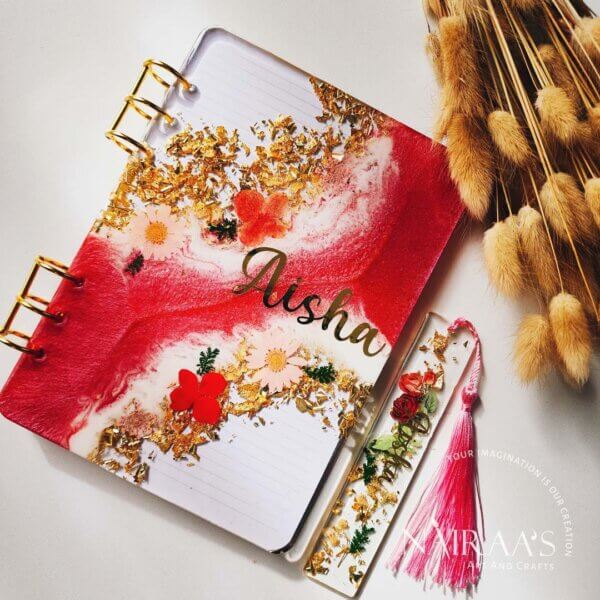 Crimson - floral notebook