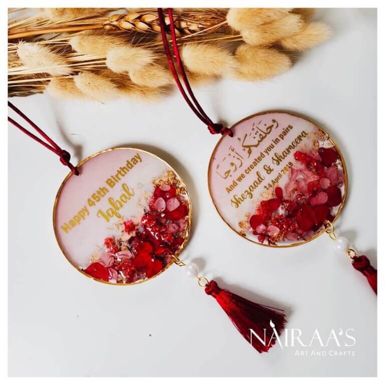 Grand- Flowery, pink and red Car pendant